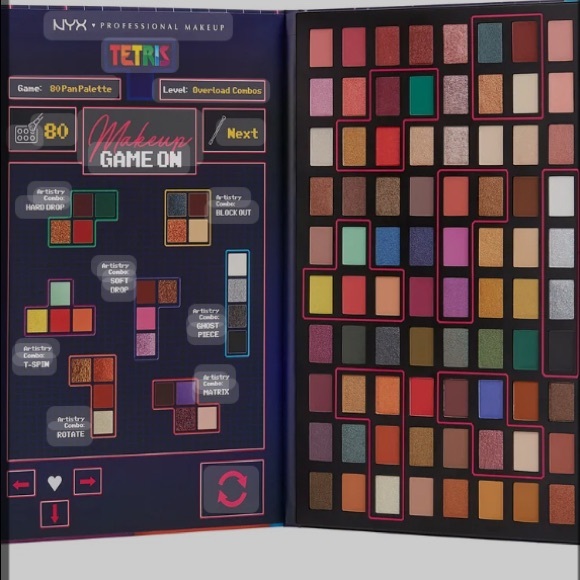 NYX Professional Makeup Tetris 80 piece eyeshadow set - Picture 3 of 3